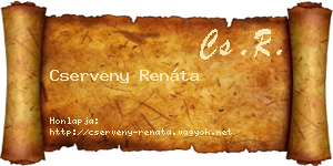 Cserveny Renáta névjegykártya