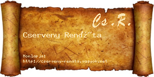 Cserveny Renáta névjegykártya