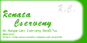 renata cserveny business card